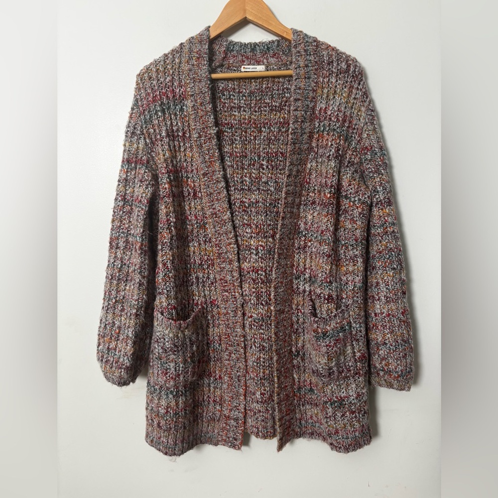 Marine Layer Rainbow Knit Oversized Cabin Cardigan Large
